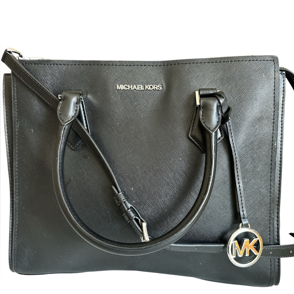 Michael Kors Sheila medium faux Saffiano leather satchel/ handbag